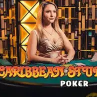 Caribbean Stud Poker logo – Live Dealer by Evolution at Nine Casino