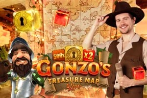 Gonzo's Treasure Map logo by Evolution at Nine Casino