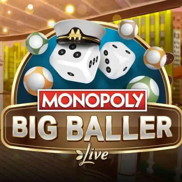 MONOPOLY Big Baller slot logo by Evolution at Nine Casino
