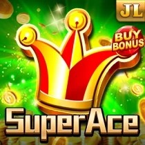 Super Ace slot logo by Jili Games at Nine Casino