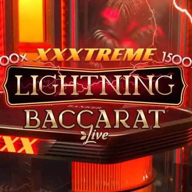 XXXtreme Lightning Baccarat slot logo by Evolution at Nine Casino